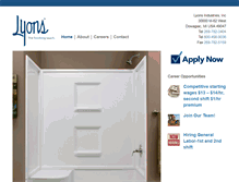 Tablet Screenshot of lyonsindustries.com